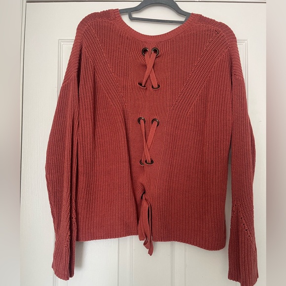Lucky Brand Brick Red Knit Pullover - Picture 3 of 7
